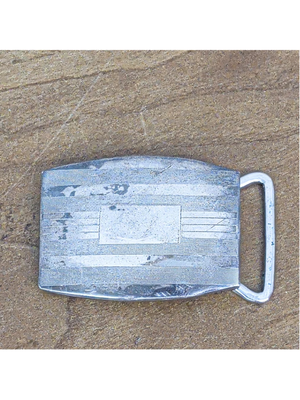 Vintage Leather Belt With Hayward Sterling Slide Buckle